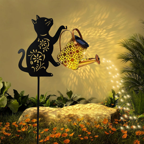 Garden Solar Watering Can Silhouette
