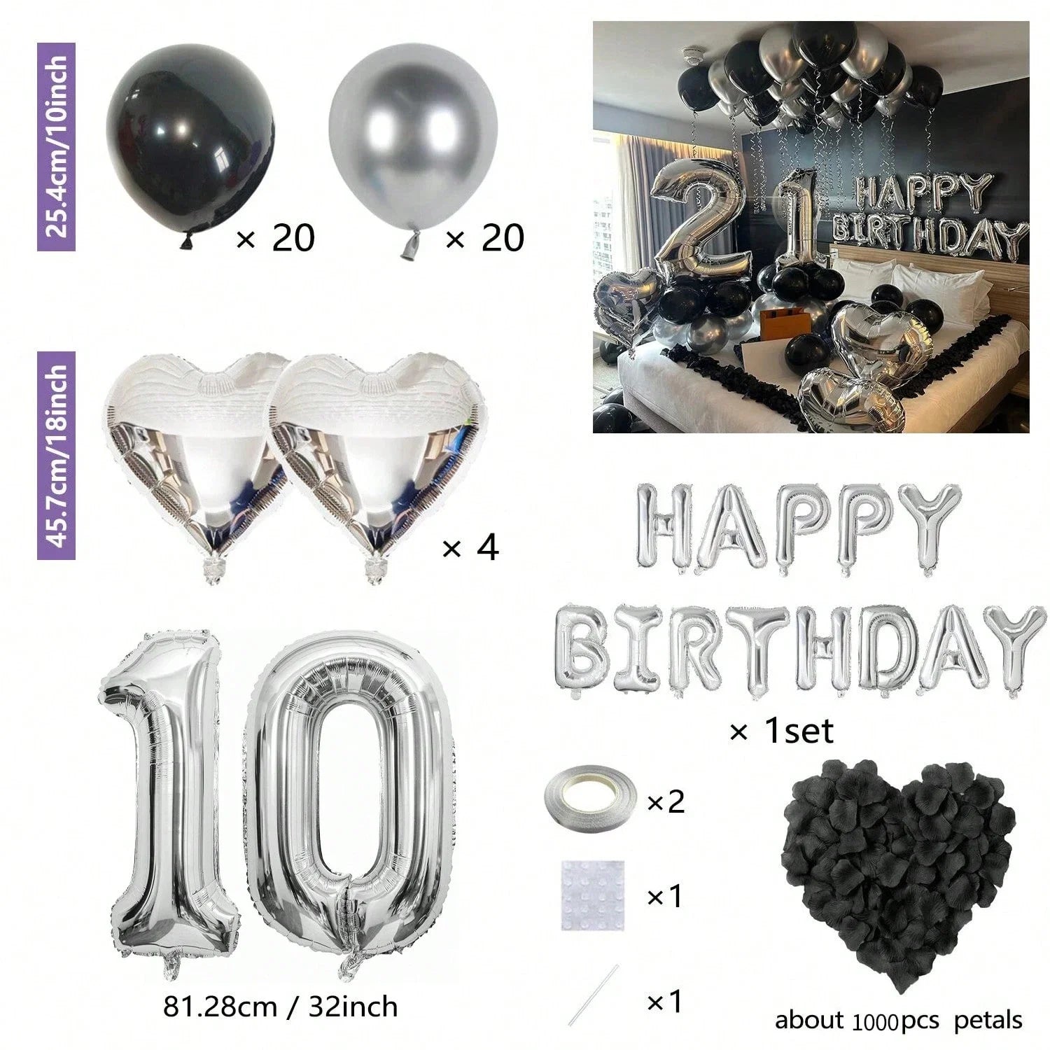Chrome Party Balloon Kit