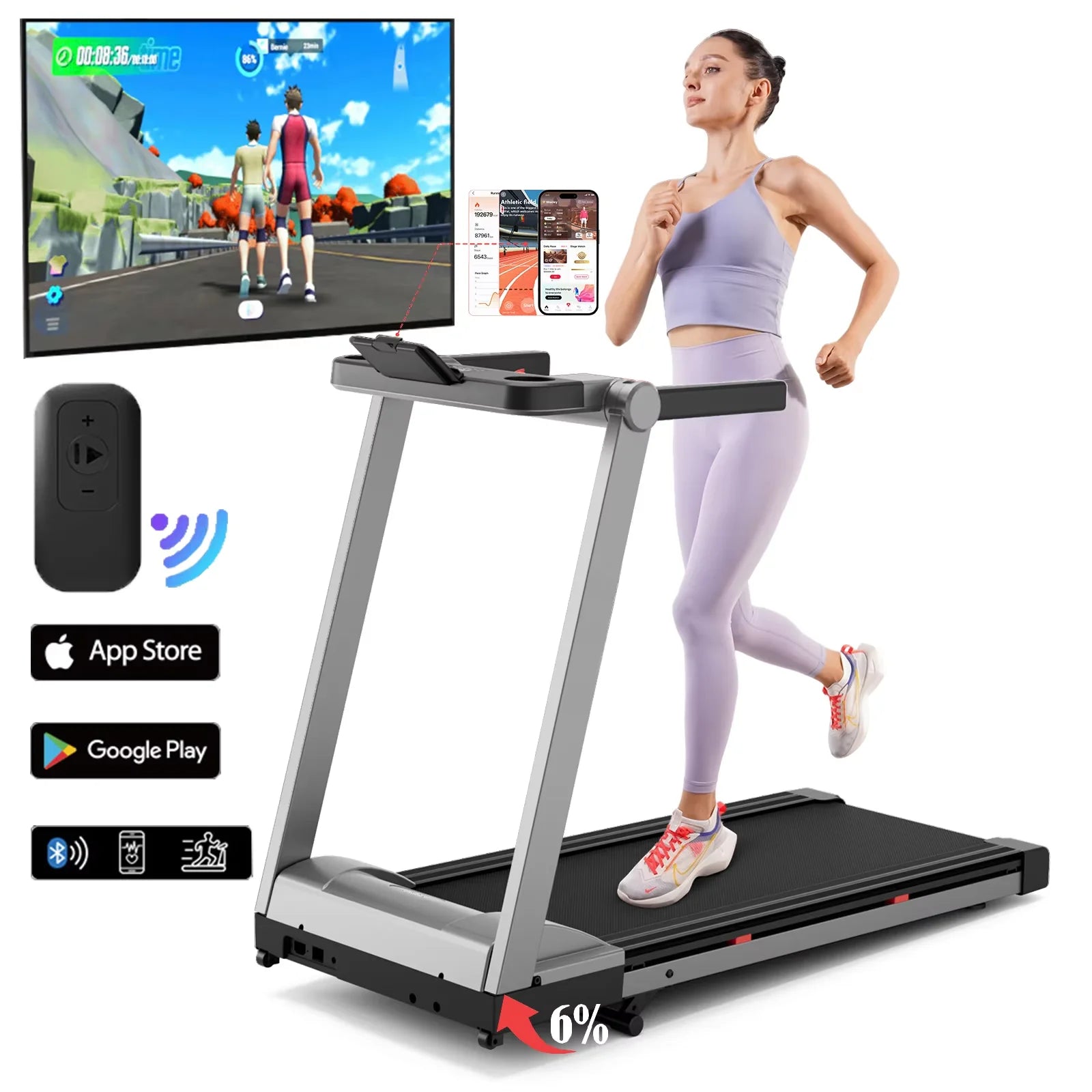 Foldaway Smart Home Fitness Treadmill