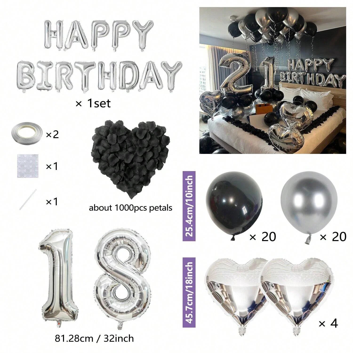 Chrome Party Balloon Kit