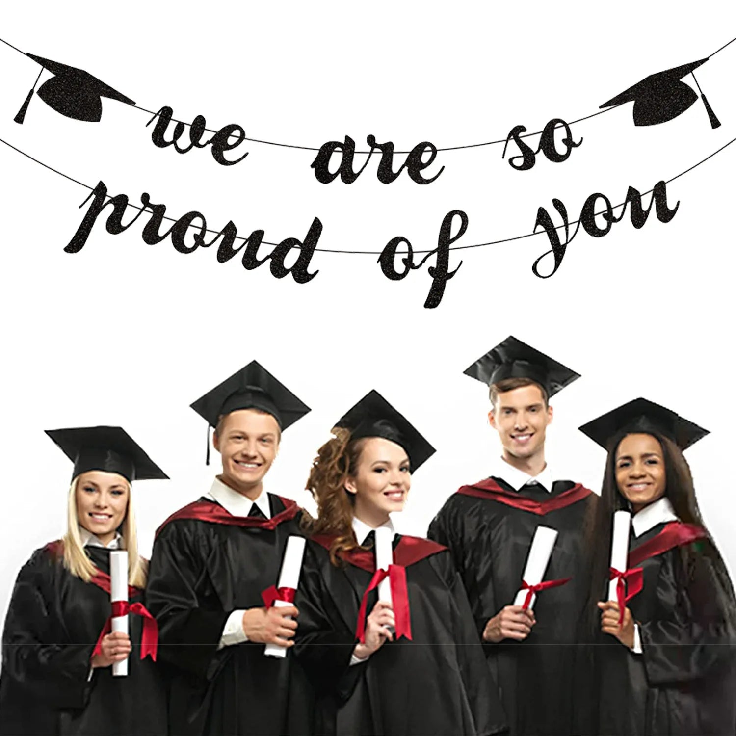 Garden Graduation Party Tablecloth Banner