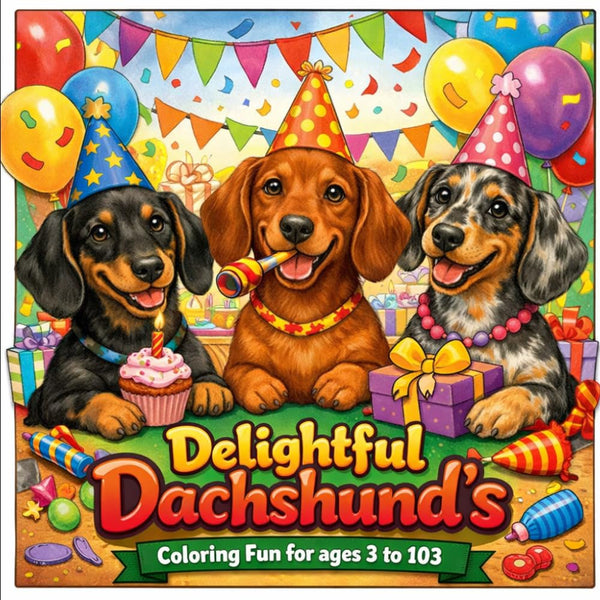 Happy Dachshunds Coloring Adventure Book