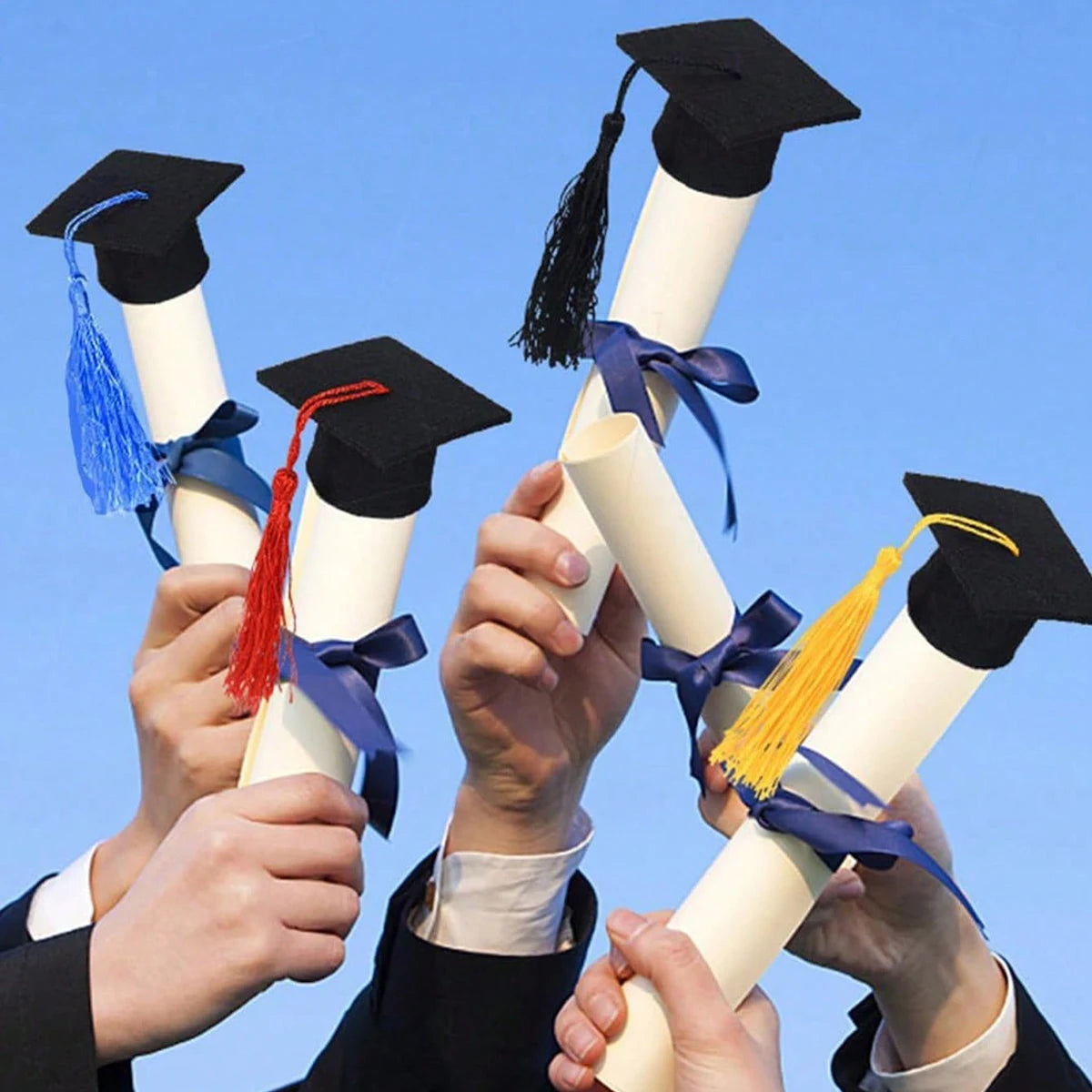 Mini Graduation Cap Toppers Set