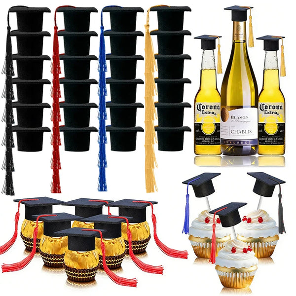 Mini Graduation Cap Toppers Set