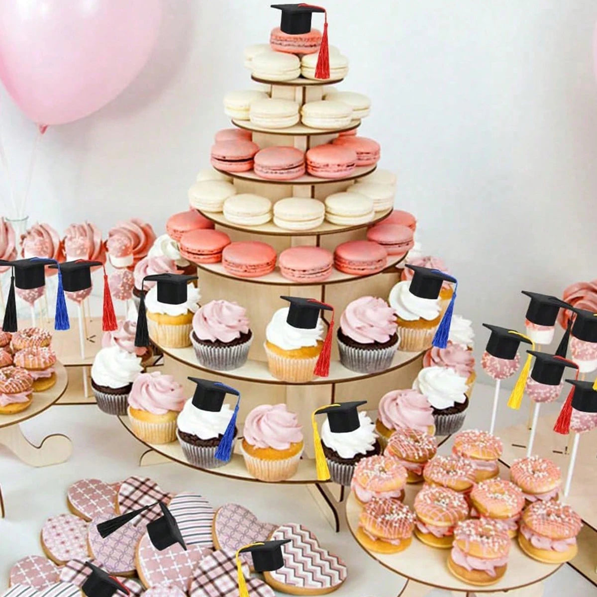 Mini Graduation Cap Toppers Set