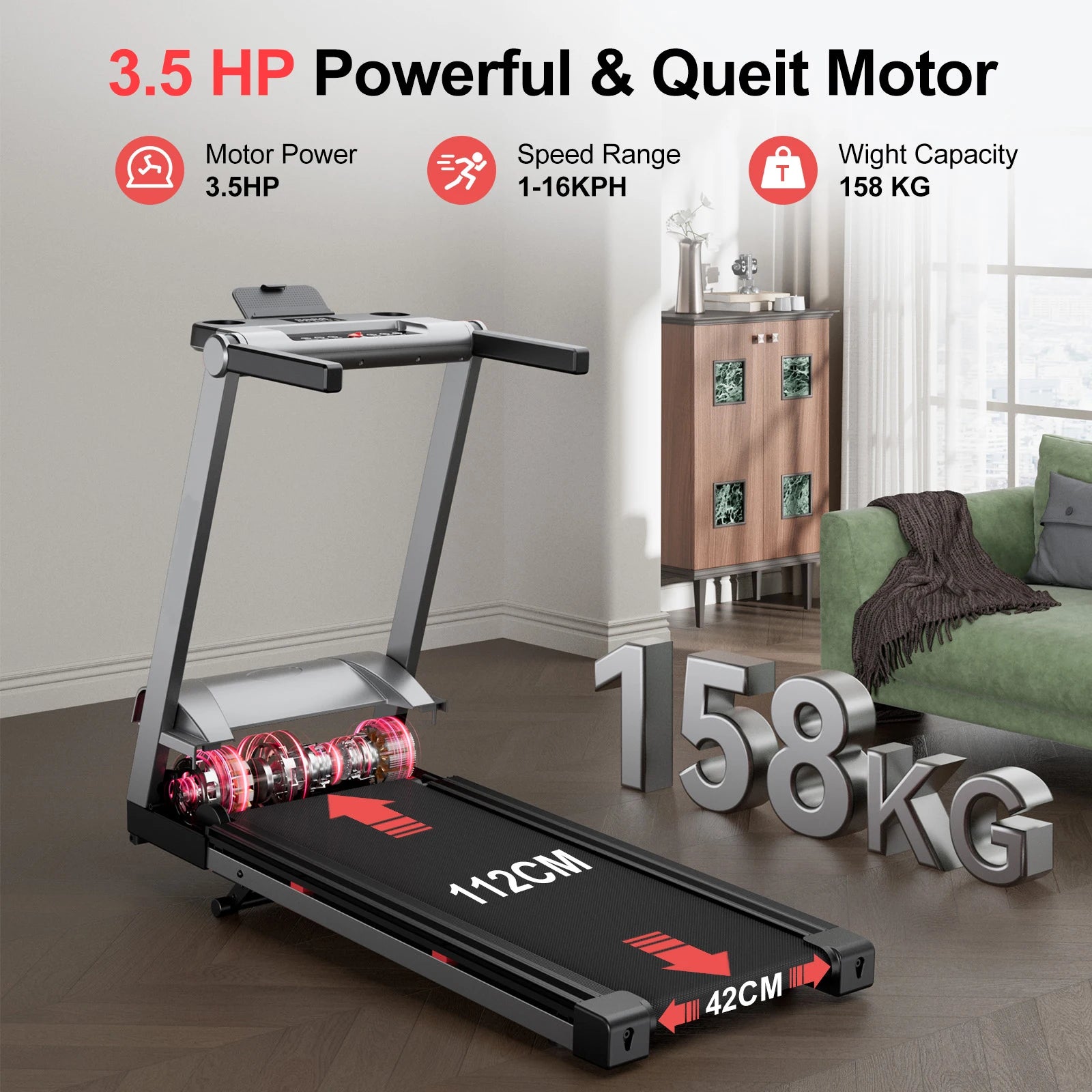 Foldaway Smart Home Fitness Treadmill